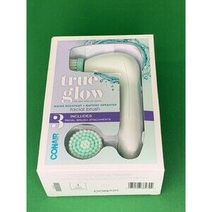 CONAIR  TRUE GLOW FACIAL BRUSH Battery Operated Water Resistant W/ Attachments